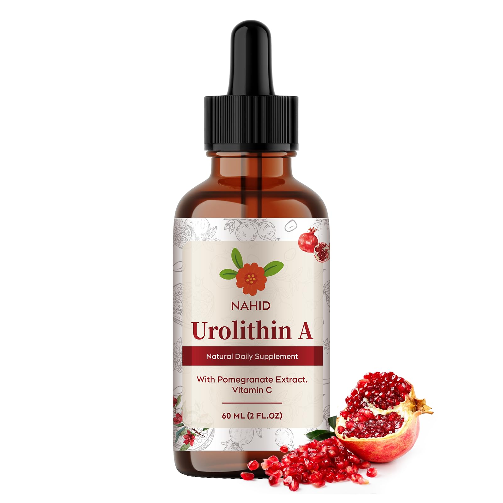 Botella de suplemento Nahid urolitina A natural 60ML para salud
