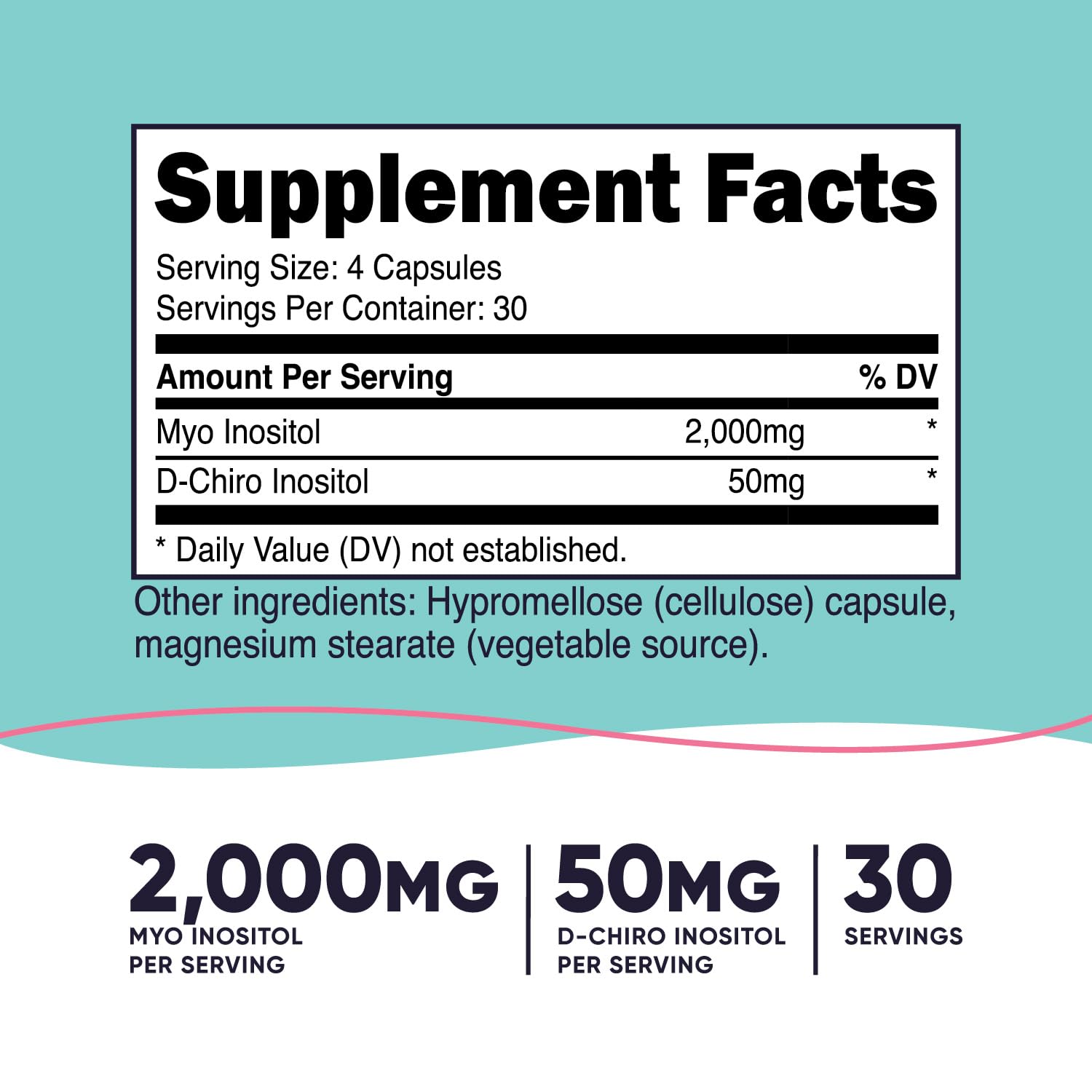 Botella suplemento Nutricost Myo y D-Chiro Inositol mujeres