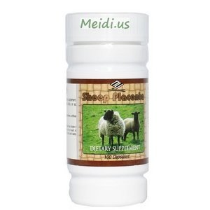 botella de suplemento de placenta de oveja