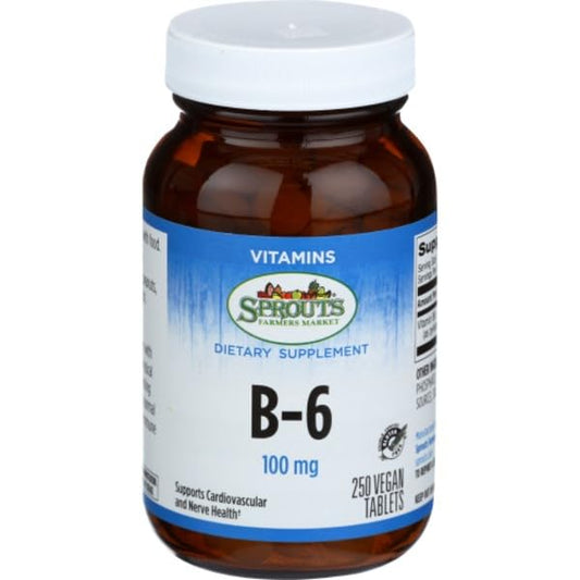 Botella suplemento vitamina B-6 100 mg Sprouts