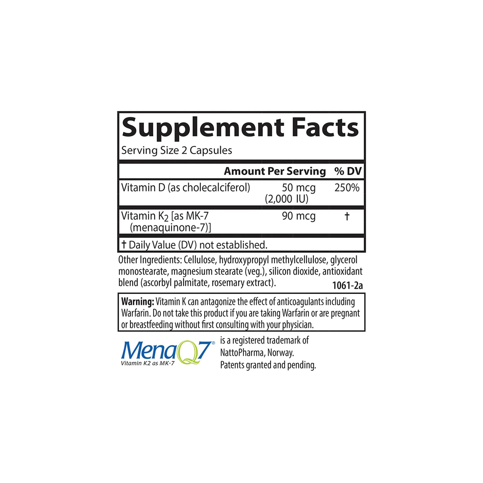 Botella suplemento vitamina d3 y k2 carlson