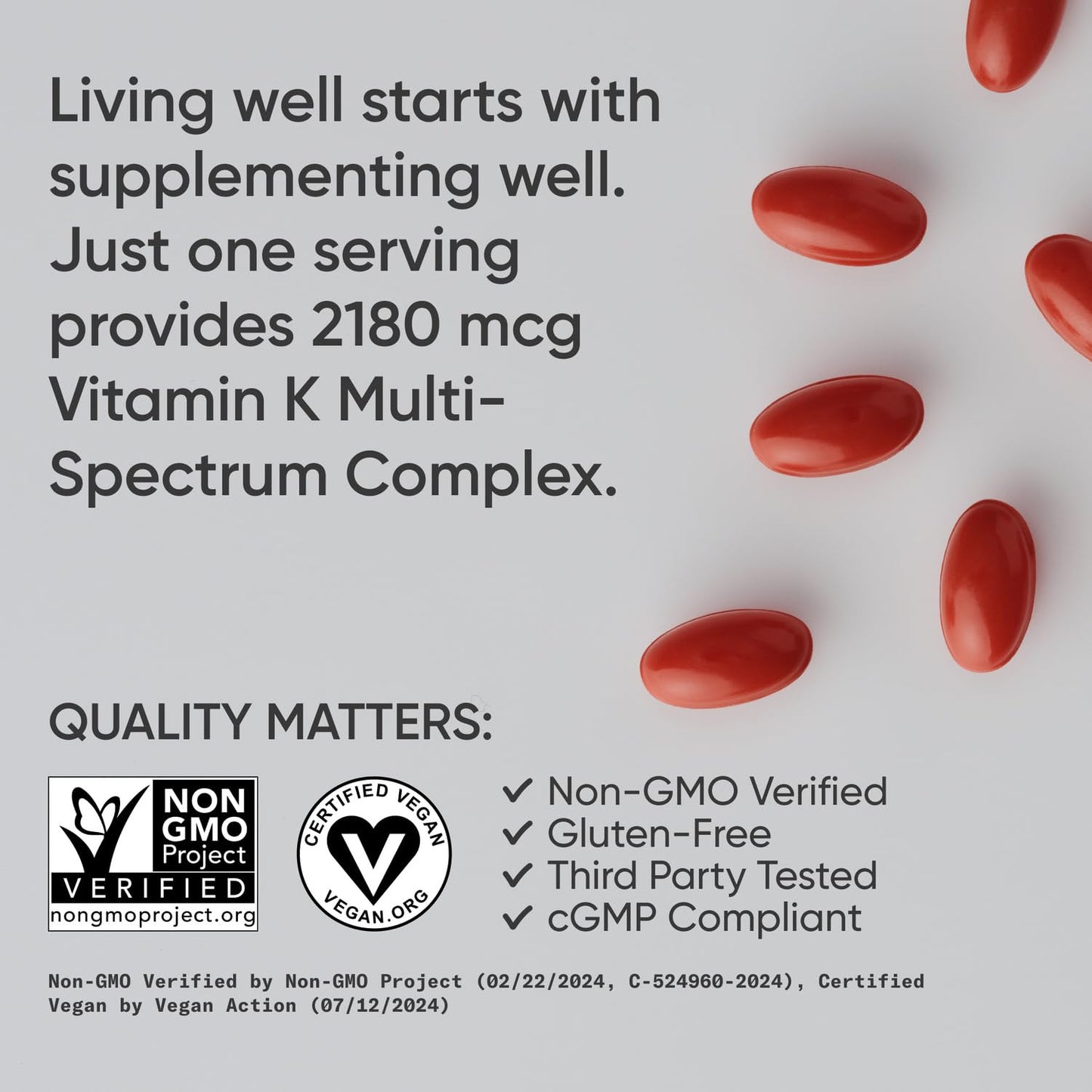 Botella suplemento Vitamina K Multi-Espectro Sports Research