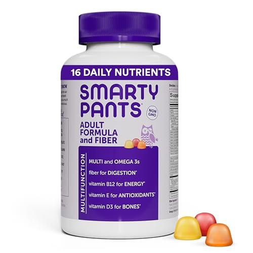 Botella de suplementos de fibra SmartyPants con gomitas