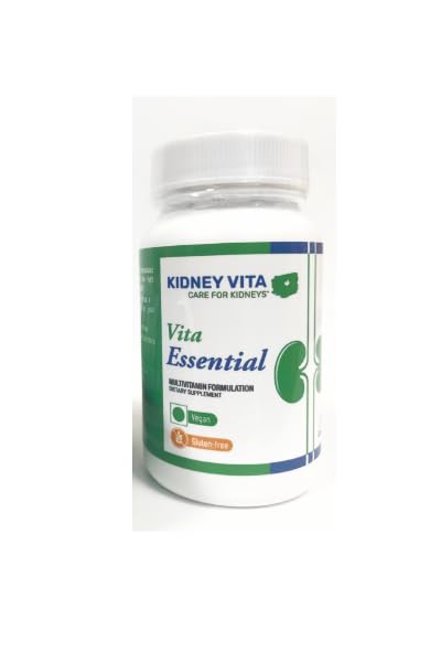 Botella de suplemento multivitamínico Kidney Vita - Vita Esencial en color blanco