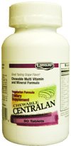 Botella de tabletas masticables Landau Sabor Uva 90 unidades