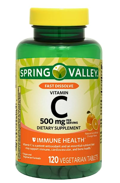 Botella tabletas vitamina c disolución rápida Spring Valley