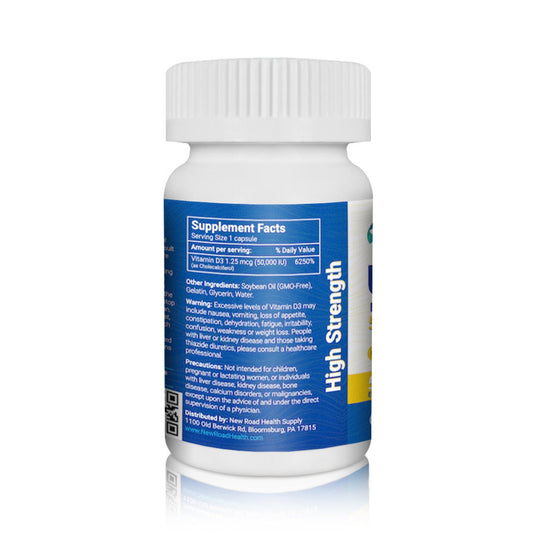 Botella ULTRA-D3 cápsulas vitamina D para inmunidad y huesos