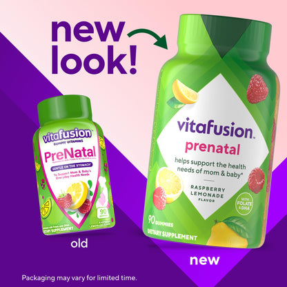 Botella Vitafusion gummy vitaminas prenatales 90 unidades