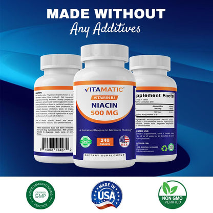 Botella Vitamatic niacina 240 tabletas