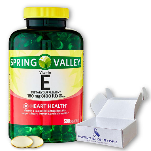 Botella Vitamin E Spring Valley 400 iu 500 cápsulas