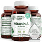 botella de vitamina A Natural Nutra 10,000 UI en cápsulas blandas