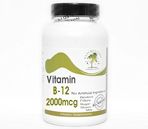 Botella de cápsulas de vitamina B-12 2000mcg Naturetition Supplements