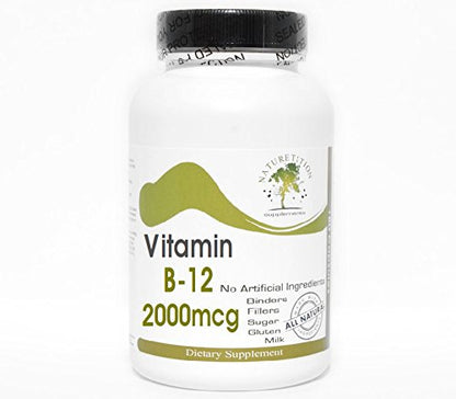 Botella de cápsulas de vitamina B-12 2000mcg Naturetition Supplements