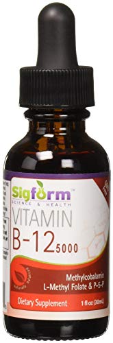 Botella de vitamina B12 5000 sublingual SIGFORM