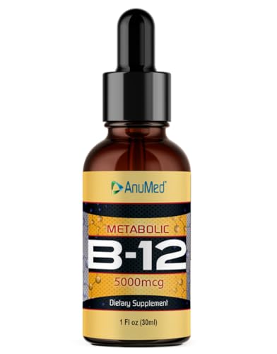 Botella de vitamina B12 líquida 5000 mcg AnuMed