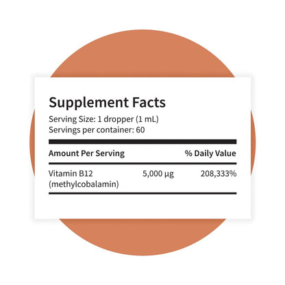 Botella vitamina b12 líquida Pattern Wellness sabor cítrico