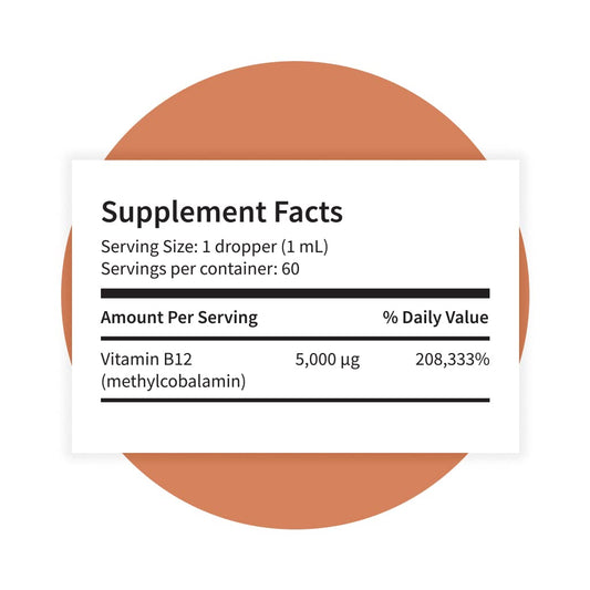 Botella vitamina b12 líquida Pattern Wellness sabor cítrico