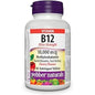 Botella vitaminica B12 ultra-fuerza Webber Naturals sabor cereza