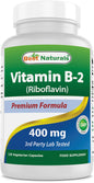 Botella de vitamina B2 400mg Best Naturals