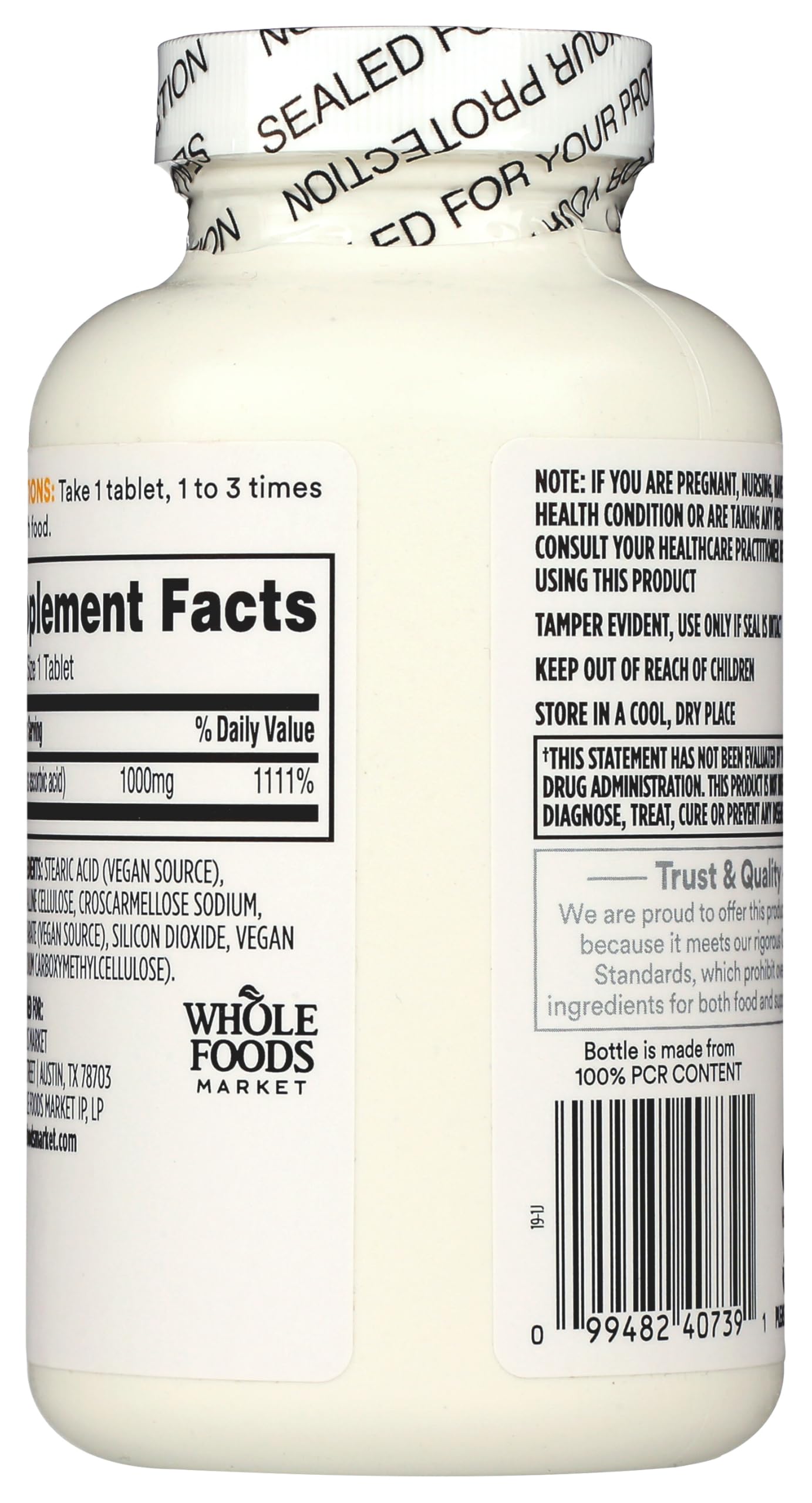 Botella Vitamina C 365 Whole Foods 1000 mg