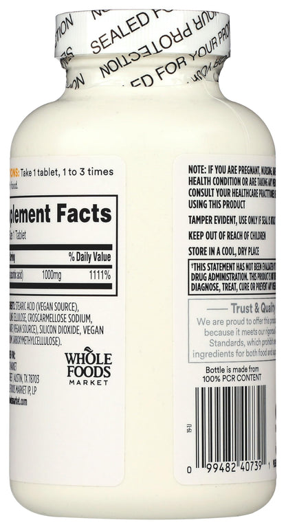 Botella Vitamina C 365 Whole Foods 1000 mg