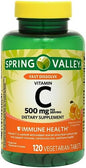 Botella de vitamina c 500mg Spring Valley 120 tabletas