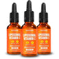 Botella de vitamina C liposomal BASIC GREENS en fondo blanco