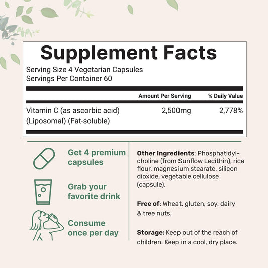 Botella de Vitamina C liposomal alta biodisponibilidad Micro Ingredients