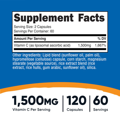 Botella Vitamina C Liposomal Nutricost
