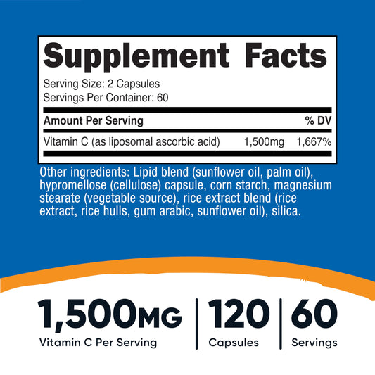 Botella Vitamina C Liposomal Nutricost