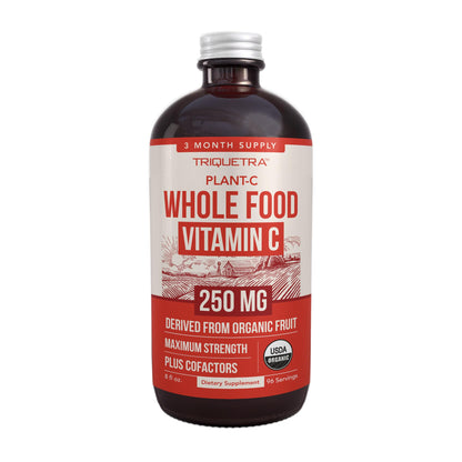 Botella de vitamina C orgánica líquida Triquetra Health 250 mg