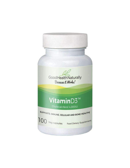 Botella de vitamina D3 4000 UI con calcio coral para salud ósea