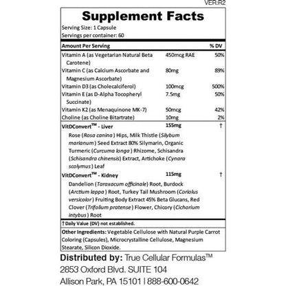 Botella de vitamina D3 y K2 VITDRestore+