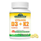 Botella de cápsulas blandas de vitamina D3 y K2 YOYKYE