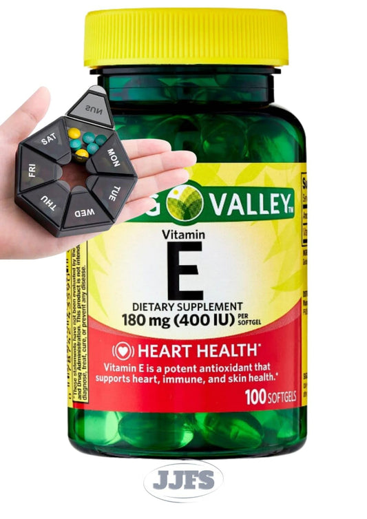 Botella de vitamina E 400 UI JJFS 100 softgels