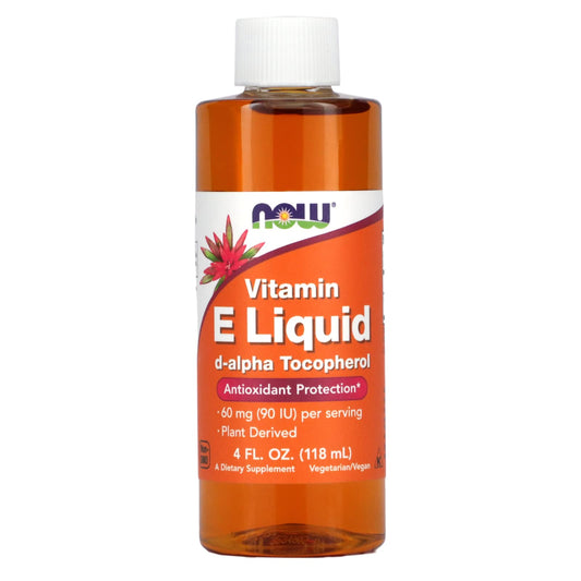 Botella de vitamina E líquida Now Foods 4 onzas