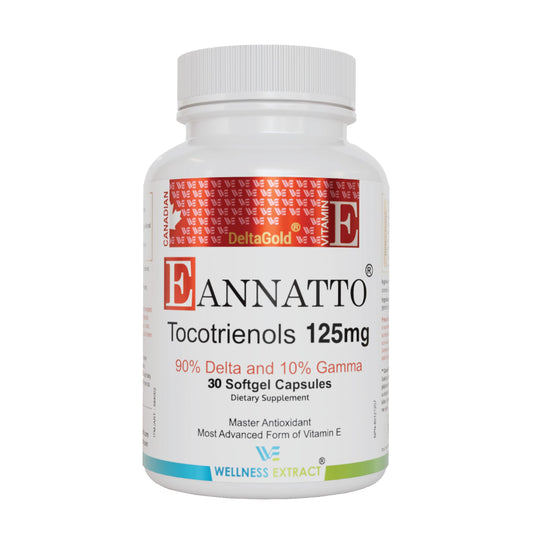 Botella de suplementos de vitamina E tocotrienoles WELLNESS EXTRACT