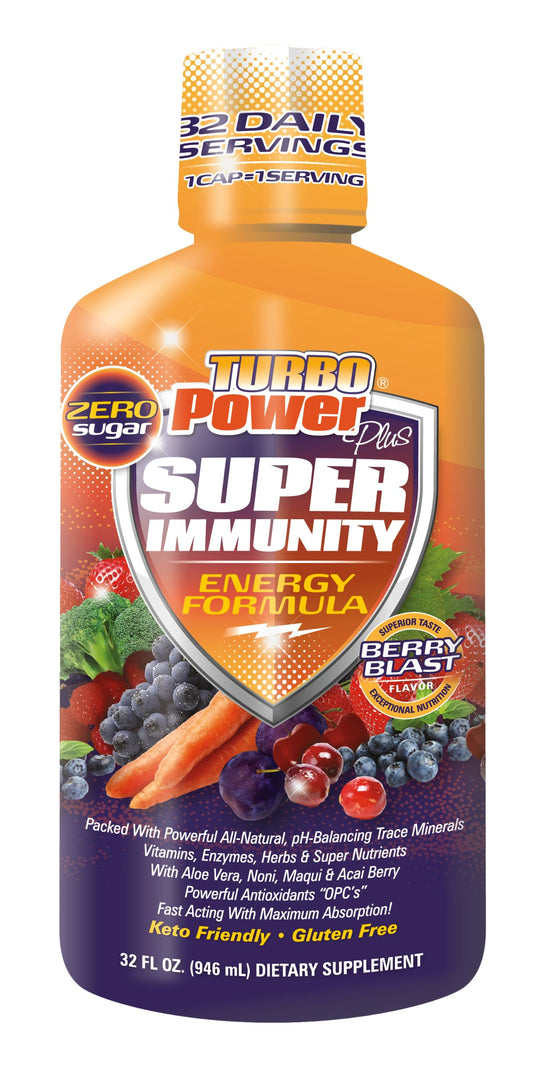 Botella de vitamina líquida Turbo Power con mezcla herbal
