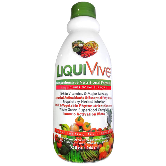 Botella de vitaminas líquidas LiquiVive Mega Nutrición