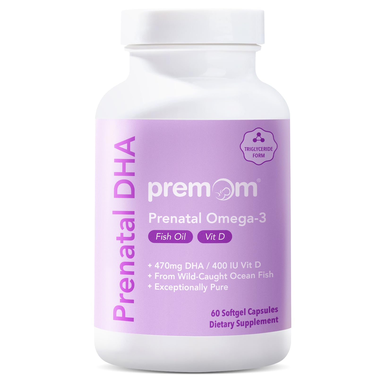 Botella vitaminas prenatales Premom en empaque