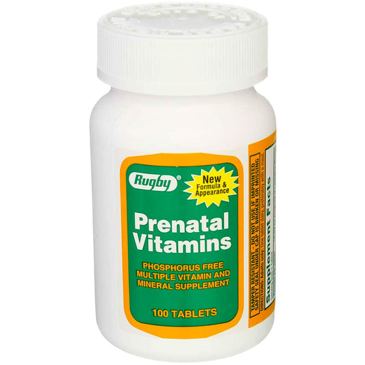 Botella vitaminas prenatales Rugby sin fósforo