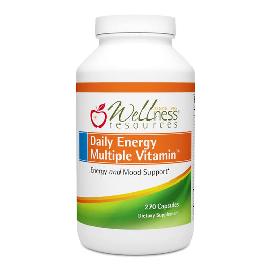 Botella de vitaminas Wellness Resources Daily Energy