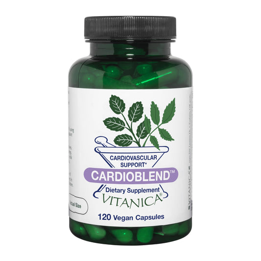 Botella de Vitanica CardioBlend 120 cápsulas veganas