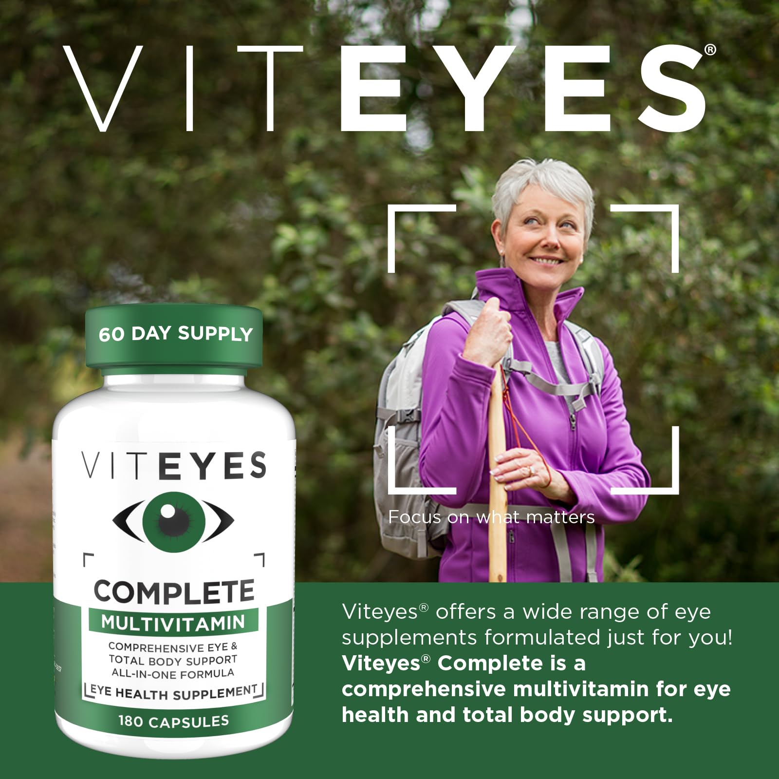 Botella de Viteyes Completo para salud total del cuerpo y ojos