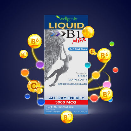 Botella wellgenix b12 max líquido 1.75 onzas