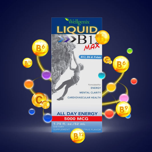 Botella wellgenix b12 max líquido 1.75 onzas
