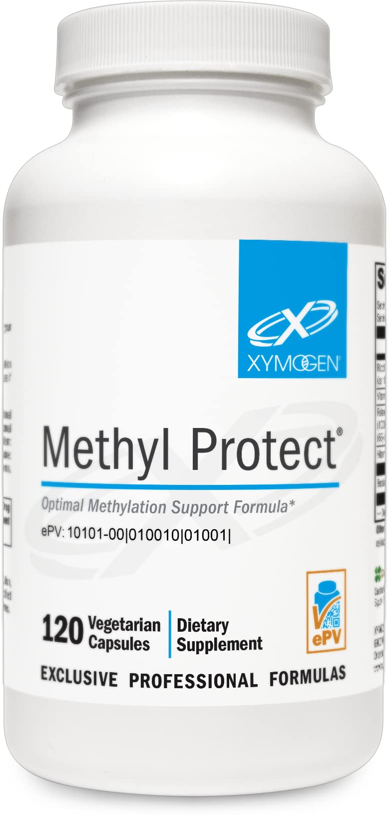 Botella XYMOGEN Methyl Protect 120 cápsulas metilación saludable