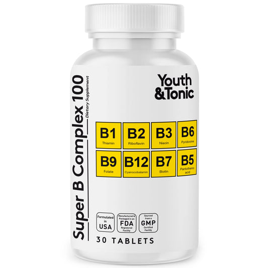 Botella Youth & Tonic Super Complejo B para energía mental