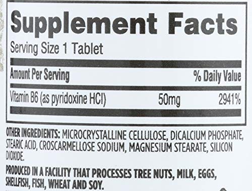 Botellas 365 Whole Foods Market Vitamina B6 lado a lado