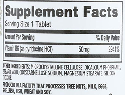 Botellas 365 Whole Foods Market Vitamina B6 lado a lado